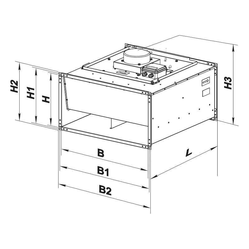 Blauberg Box EC 60x30-1  - Dimensions