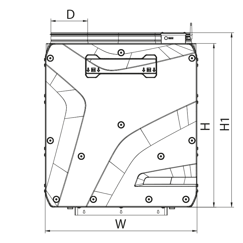 Blauberg Reneo S 550-E L S14 - Dimensions