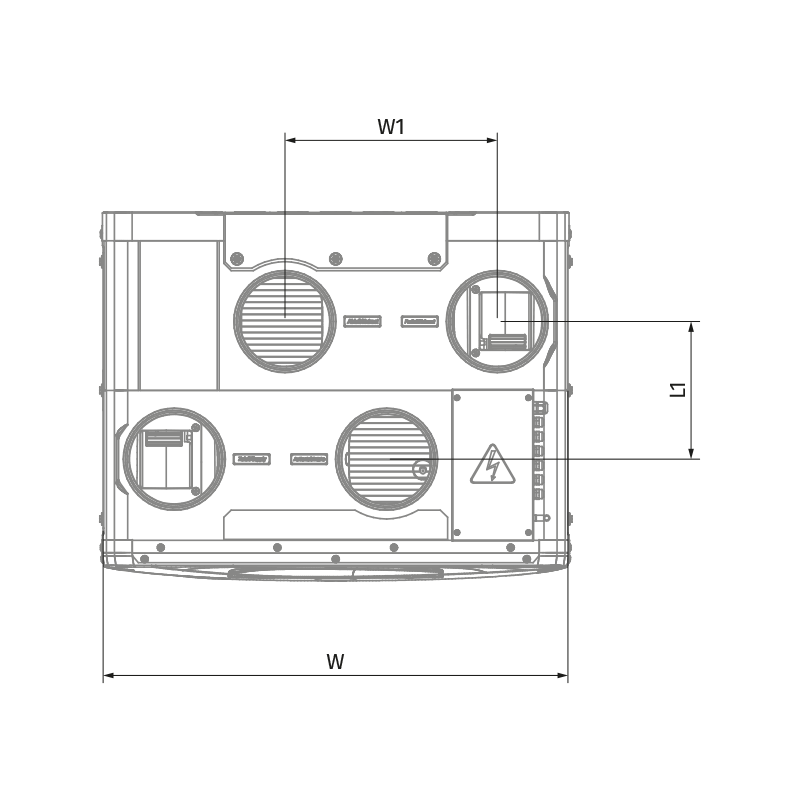 Blauberg Reneo S 380-E L S21 CF - Dimensions