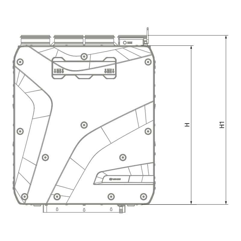 Blauberg Reneo S 380-E L S21 CF - Dimensions
