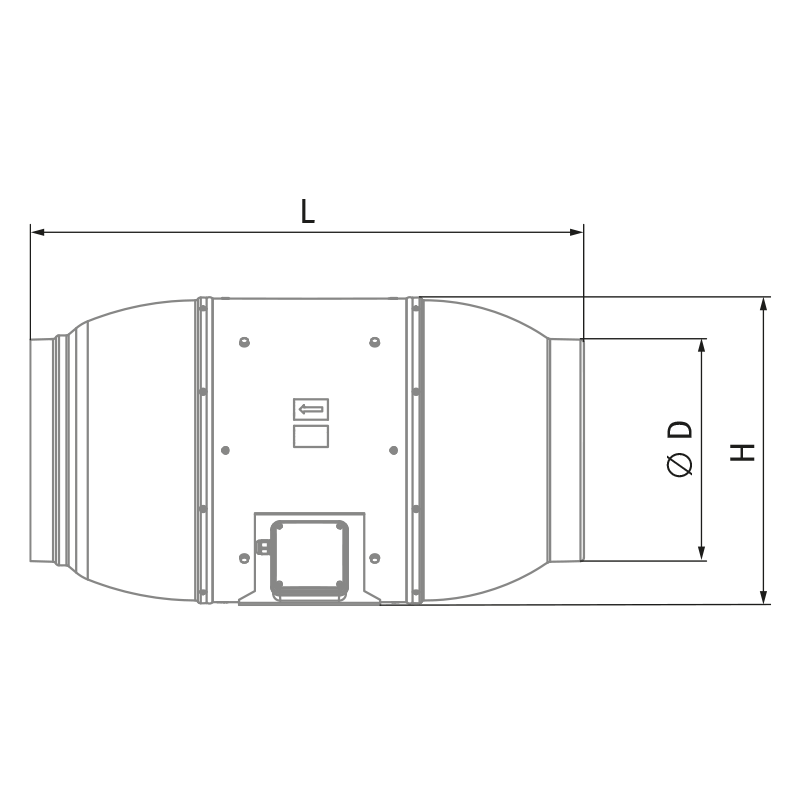 Blauberg Iso-Mix 250 - Dimensions