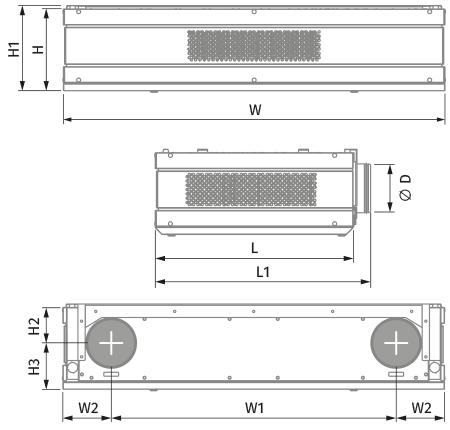 Blauberg CIVIC EC DBE 300 S21 - Dimensions