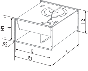 Blauberg Box 60x30 4E - Dimensions