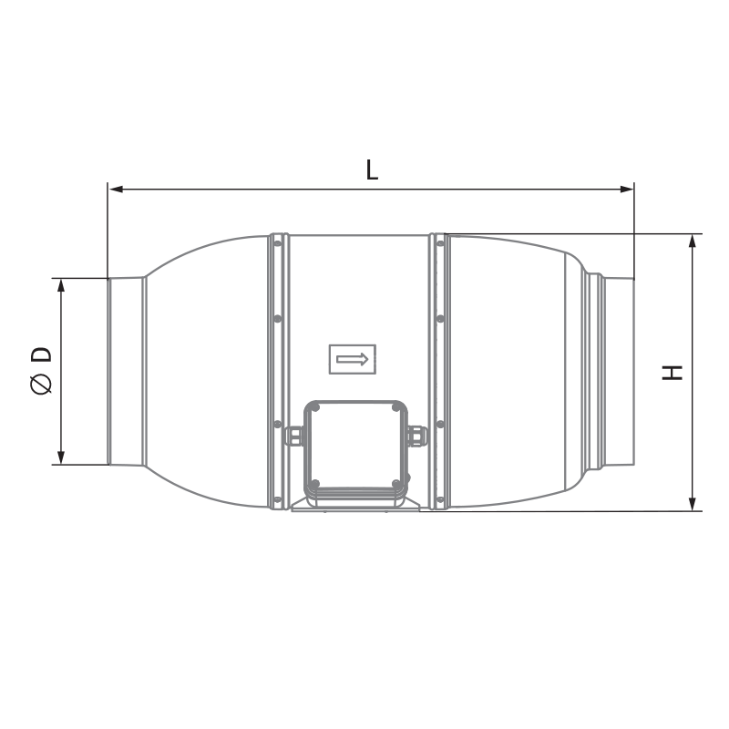 Blauberg Iso-Mix EC 250 G1 - Dimensions