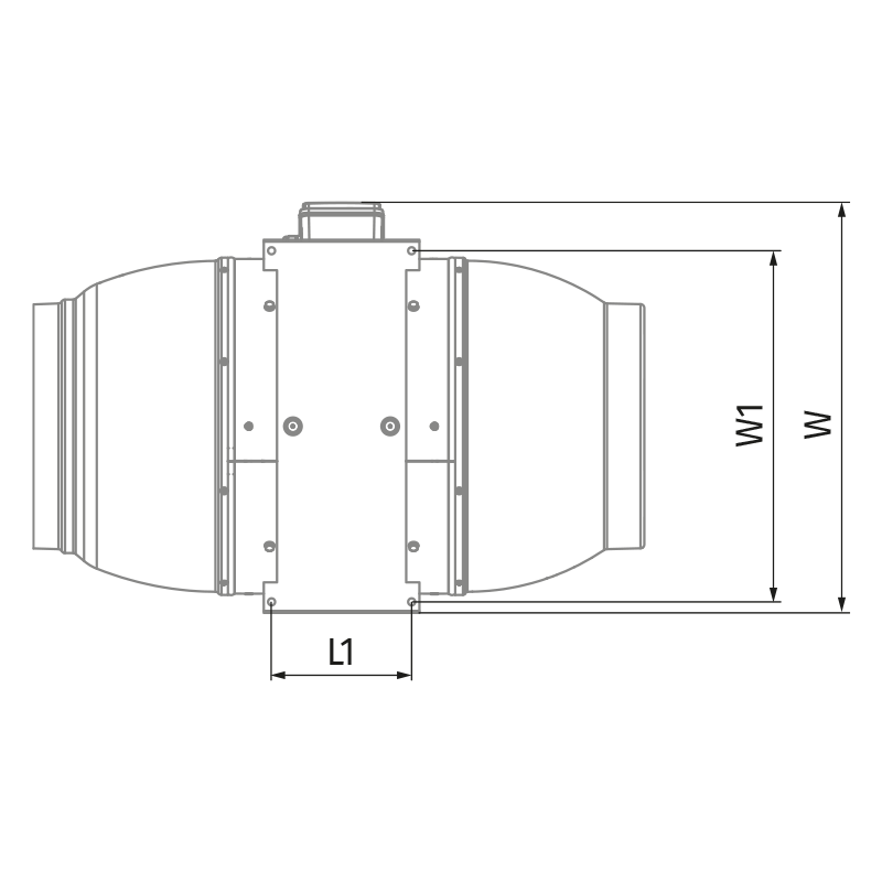 Blauberg Iso-Mix 250 - Dimensions