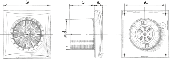 Blauberg Sileo 125 IR - Dimensions