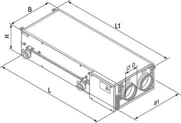 Blauberg KOMFORT EC DBE 300 R S21 DTV - Dimensions