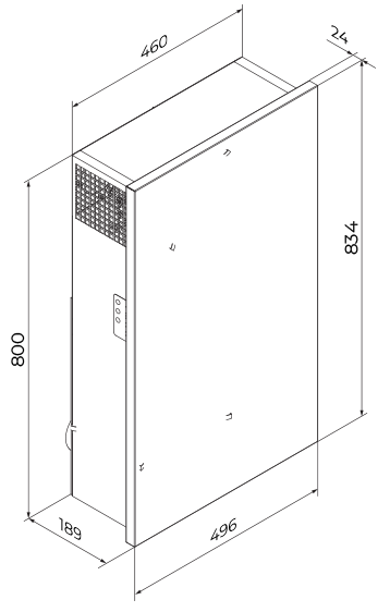 Blauberg Freshbox 110 - Dimensions