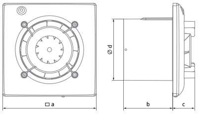 Blauberg Omega 100 ST - Dimensions
