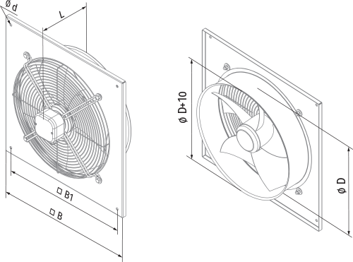 Blauberg Axis-Q 250 4E - Dimensions