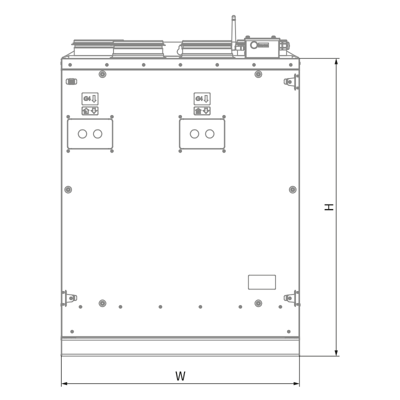 Blauberg KOMFORT Roto EC SKS 202 R S21 - Dimensions