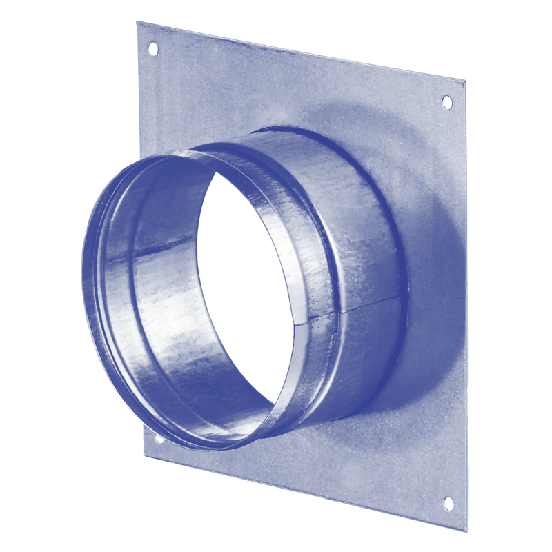 Blauberg FQZ 80 - Spigot with a plate for round ducts